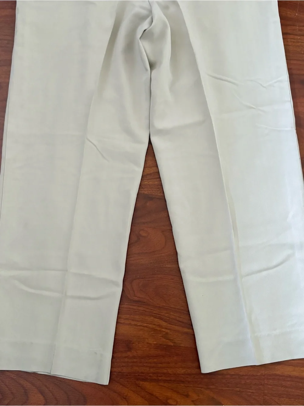 Tommy Bahama Trousers Mens 35x28 Khaki Silk Cotton Blend Pleated Dress Pants USA